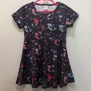 Girls' Black Mermaid 🧜‍♀️ Galaxy Print Skater Dress NWOT